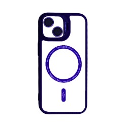 Magnetic Case with Camera Lens for Apple iPhone 15 Purple Magnetic Case with Camera Lens for Apple iPhone 15 Purple